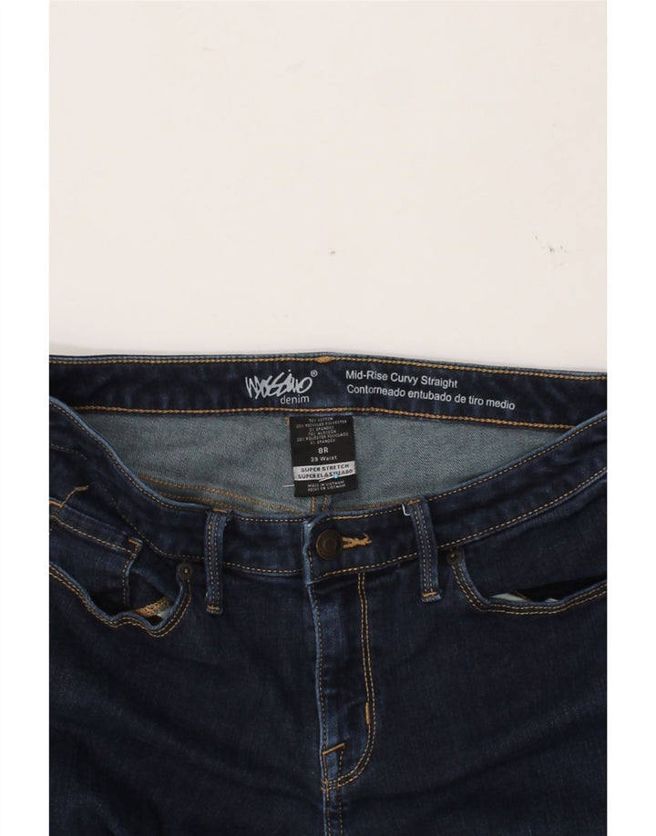 MOSSIMO Womens Curvy Mid Rise Straight Jeans US 8 Medium W29 L31 Navy Blue Vintage Mossimo and Second-Hand Mossimo from Messina Hembry 