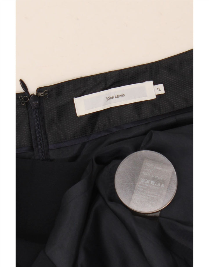 John Lewis Womens Pencil Skirt UK 12 Medium W30 Navy Blue Polyester