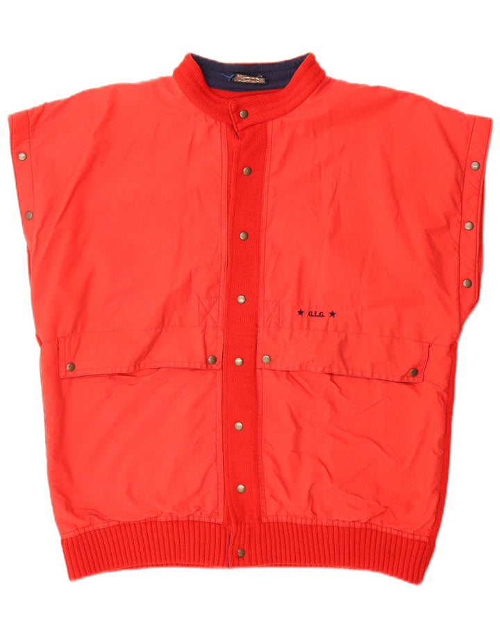 Good Luck Mens Gilet IT 52 XL Red Wool