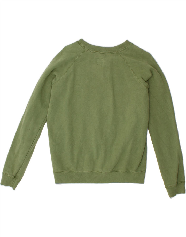 JACK WILLS Womens Oversized Sweatshirt Jumper UK 6 XS Green Cotton Vintage Jack Wills and Second-Hand Jack Wills from Messina Hembry 