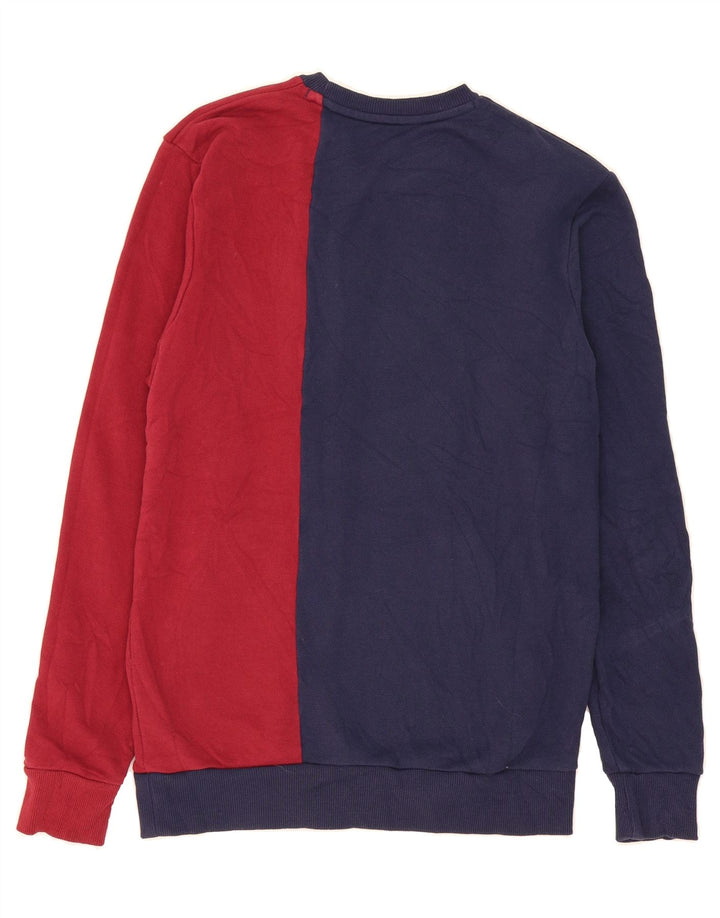 UNDER ARMOUR Mens Sweatshirt Jumper Small Navy Blue Colourblock Cotton Vintage Under Armour and Second-Hand Under Armour from Messina Hembry 