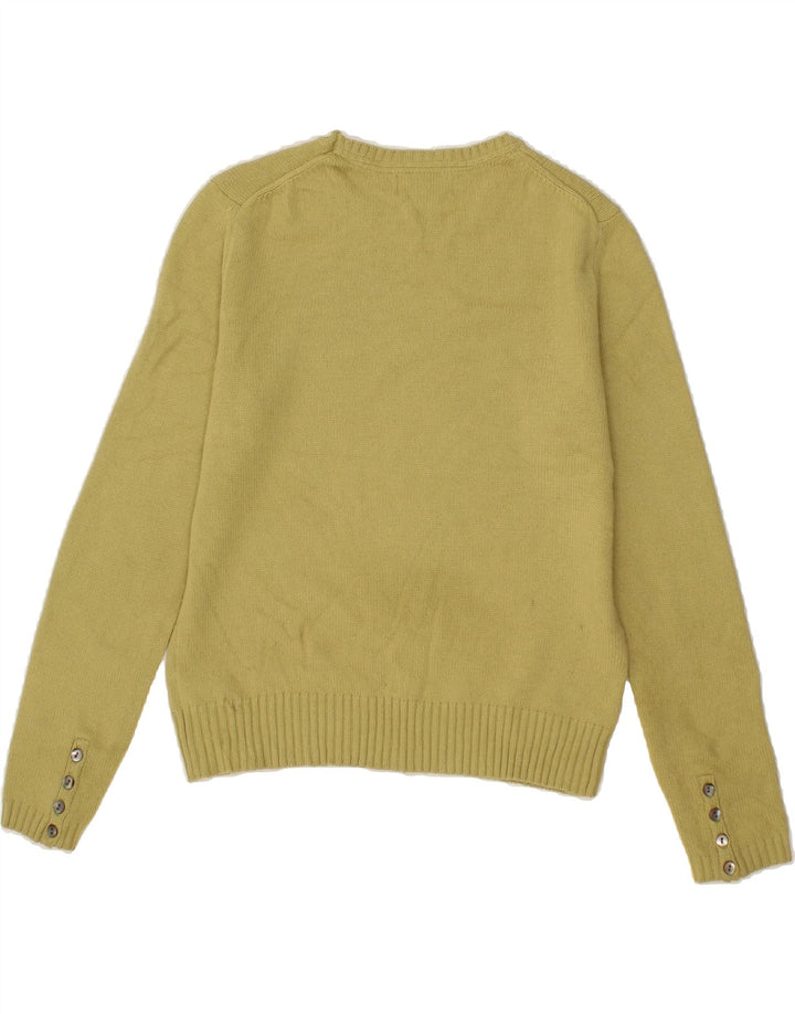 EDDIE BAUER Womens Boat Neck Jumper Sweater Medium Green Cotton Vintage Eddie Bauer and Second-Hand Eddie Bauer from Messina Hembry 