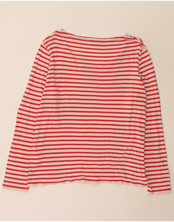 Gant Damen Top Langarm UK 20 2XL Rot gestreift Baumwolle