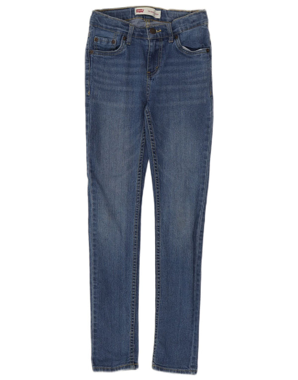 Jeans super skinny para meninos Levi's 11-12 anos W24 L27 algodão azul