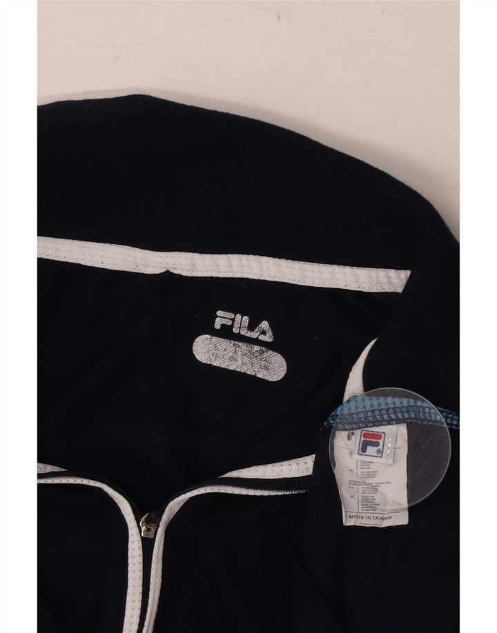 Fila Mens Polo Shirt Large Navy Blue Cotton