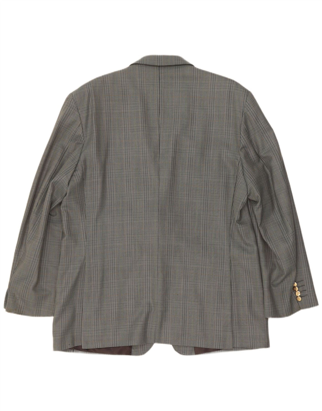 Giacca blazer da uomo a 2 bottoni Burberrys UK 40 grande lana pied de poule grigia