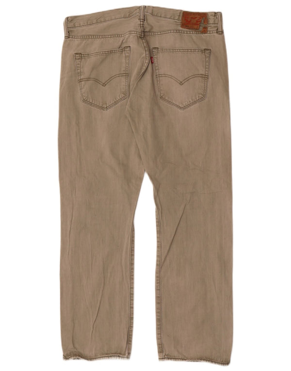 Levi's Pantalon Droit 501 Casual W36 L30 Homme Kaki Coton