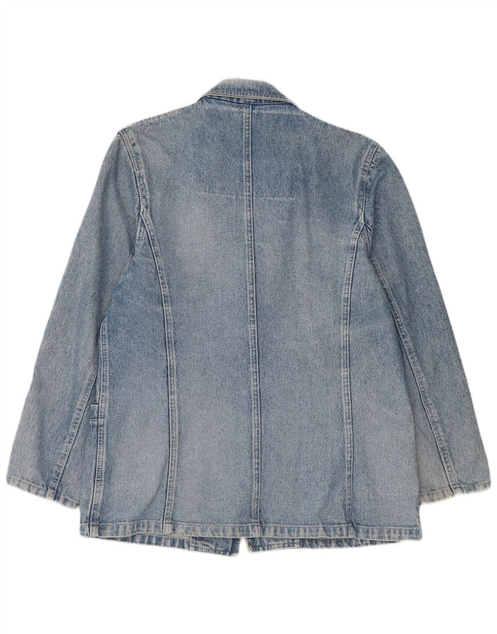 Bianca Maria Caselli Dame 1 knap Denim Blazer Jacket UK 14 Medium Blue