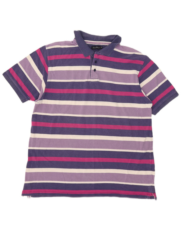 James Pringle herre poloshirt 2XL lilla stribet