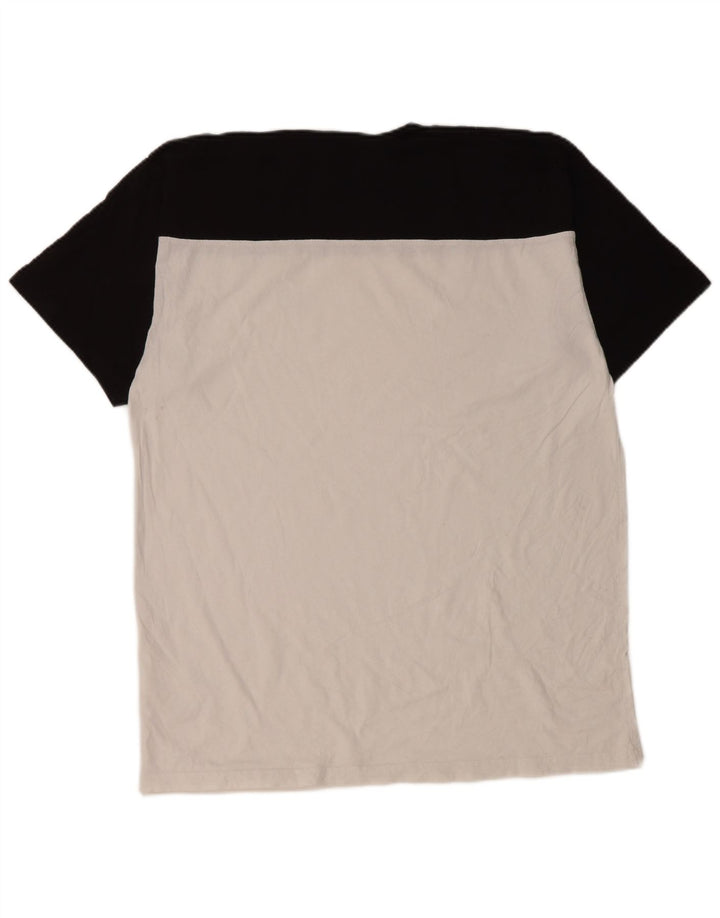Vans Herren-T-Shirt-Oberteil, groß, weiße Colourblock-Baumwolle