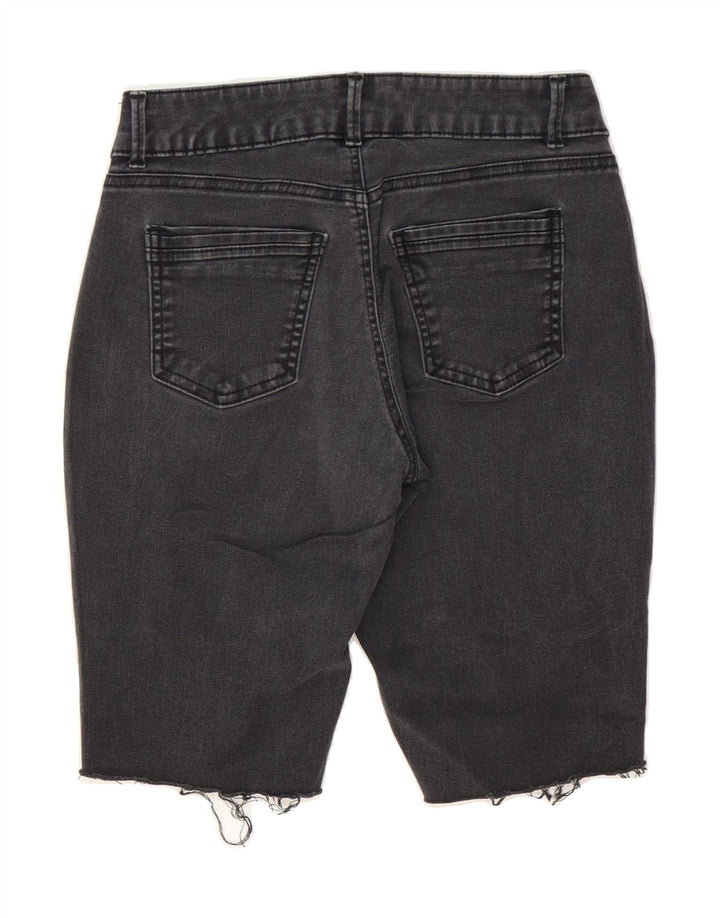 LEE Womens Mid Rise Denim Shorts US 8 Medium W28  Grey Cotton Vintage Lee and Second-Hand Lee from Messina Hembry 