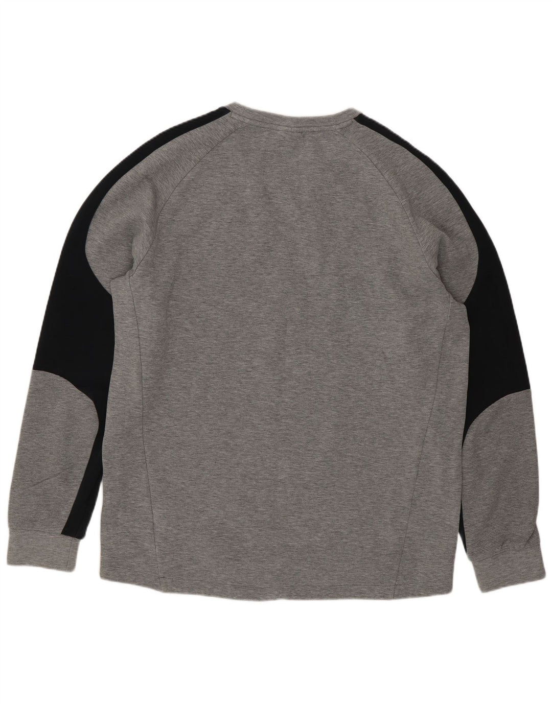 Puma Mens Top Long Sleeve Large Grey Colourblock Cotton