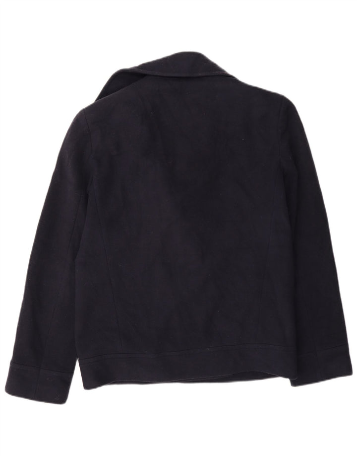 Marks & Spencer Damen Pea Coat UK 10 Small Marineblaue Wolle