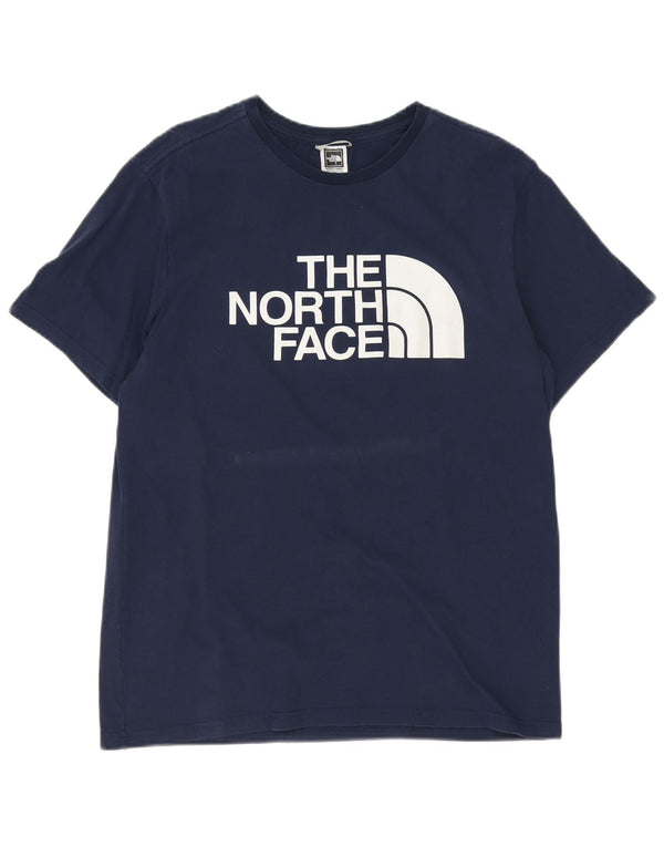 The North Face Mens Graphic T-Shirt Top Medium Navy Blue Cotton