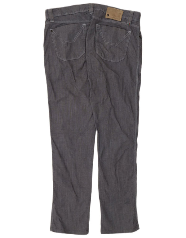 Jeckerson Mens Slim Casual Trousers W36 L32 Grey Cotton