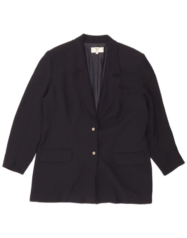 Valentino Γυναικείο Μπουφάν Blazer με 2 Κουμπιά IT 50 XL Navy Blue Viscose