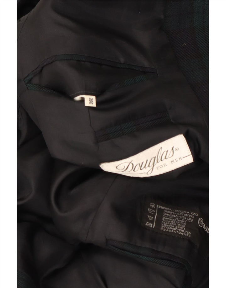 Douglas Veste blazer à 2 boutons pour homme IT 50 en polyester à carreaux verts