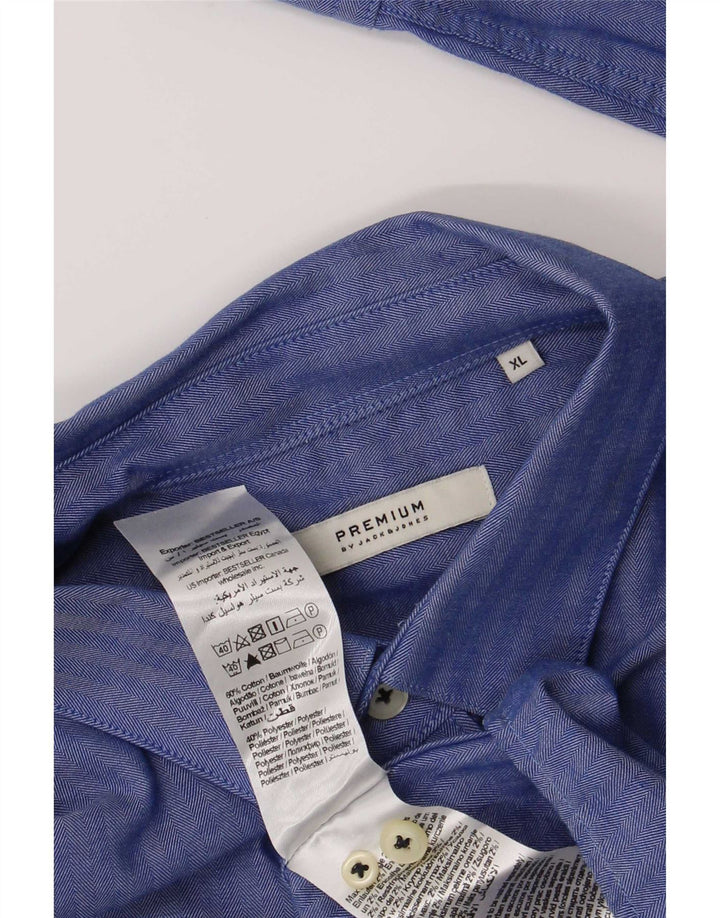 Jack & Jones Chemise Homme XL Bleu Chevrons Coton