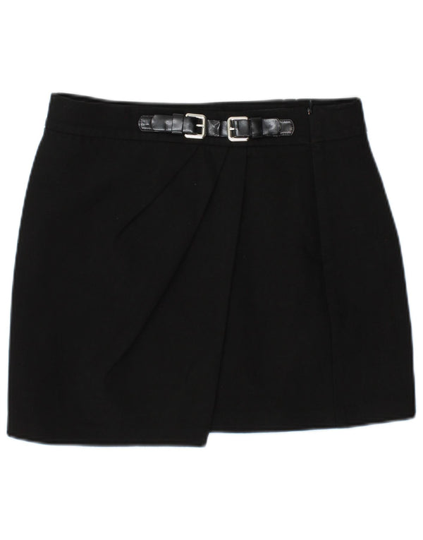 Zara Damen Minirock Small W27 Schwarz Polyester