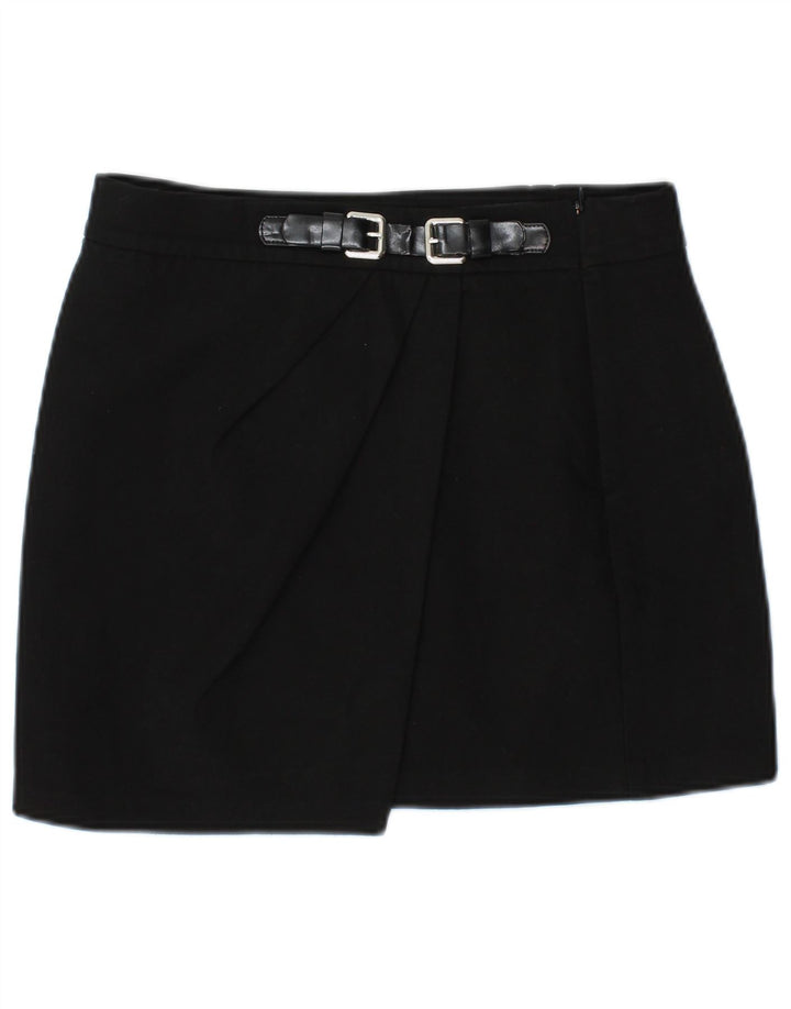 Zara Damen Minirock Small W27 Schwarz Polyester