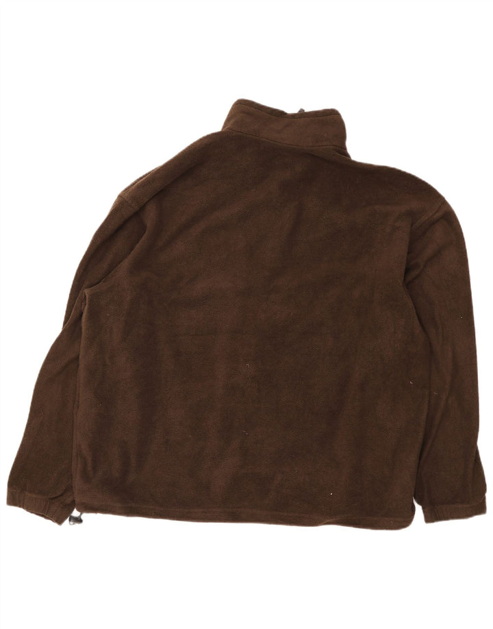 Columbia Mens Fleece Jacket UK 44 2XL Brown Polyester