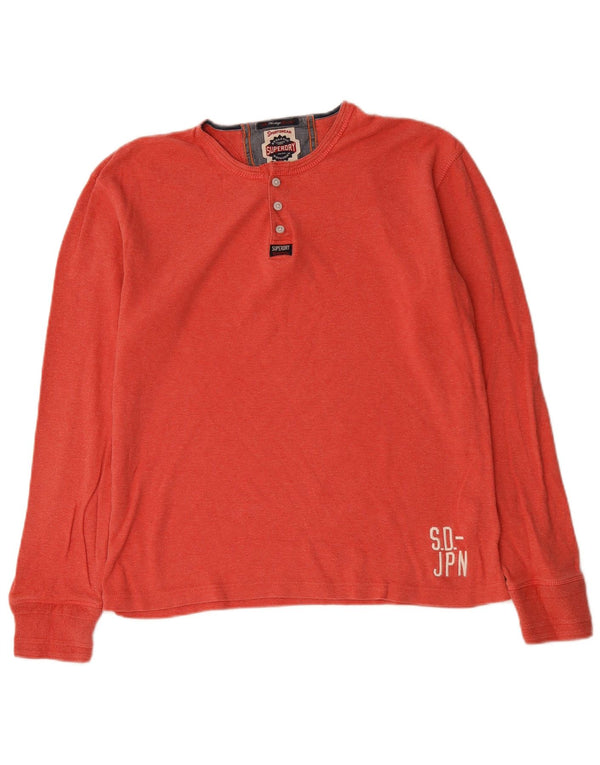 Мужской топ Superdry с длинным рукавом XL, красный хлопок