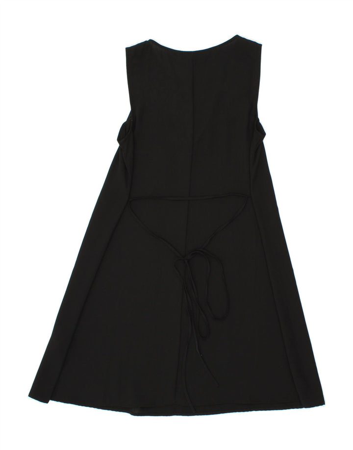 WAREHOUSE Womens Sleeveless A-Line Dress UK 12 Medium  Black Polyester Vintage Warehouse and Second-Hand Warehouse from Messina Hembry 