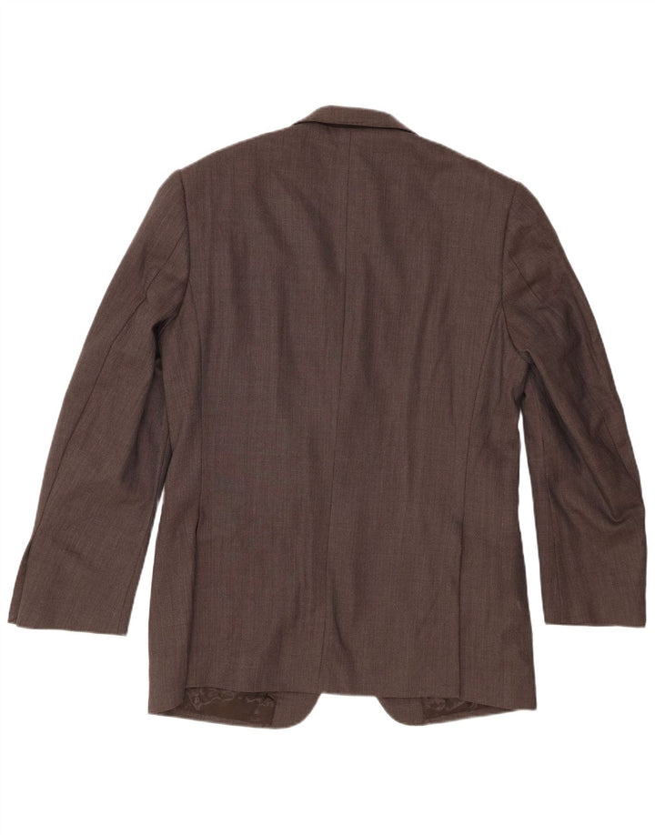 Marks & Spencer Mens 2 Button Blazer Jacket UK 40 Medium Brown Flecked Wool