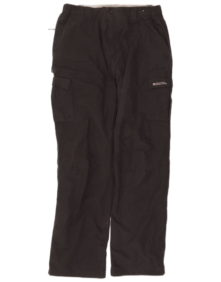 Mountain Warehouse Mens Straight Cargo Trousers W36 L32 Grey Polyester