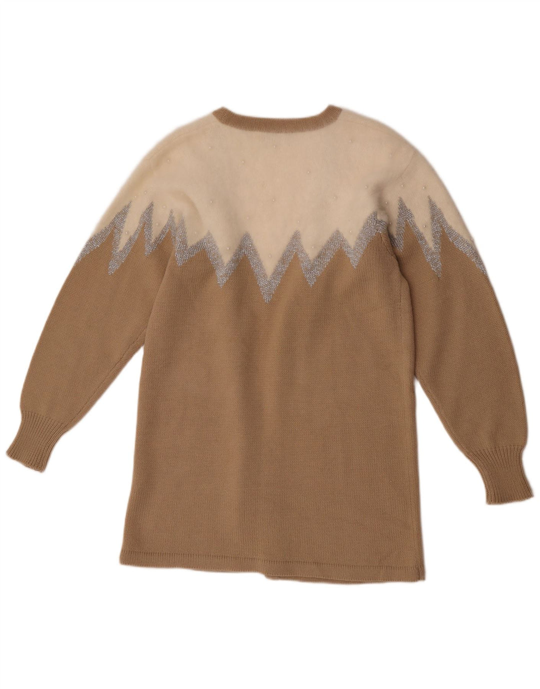 Alberto Fabiani Womens Longline Cardigan Sweater UK 14 Medium Brown