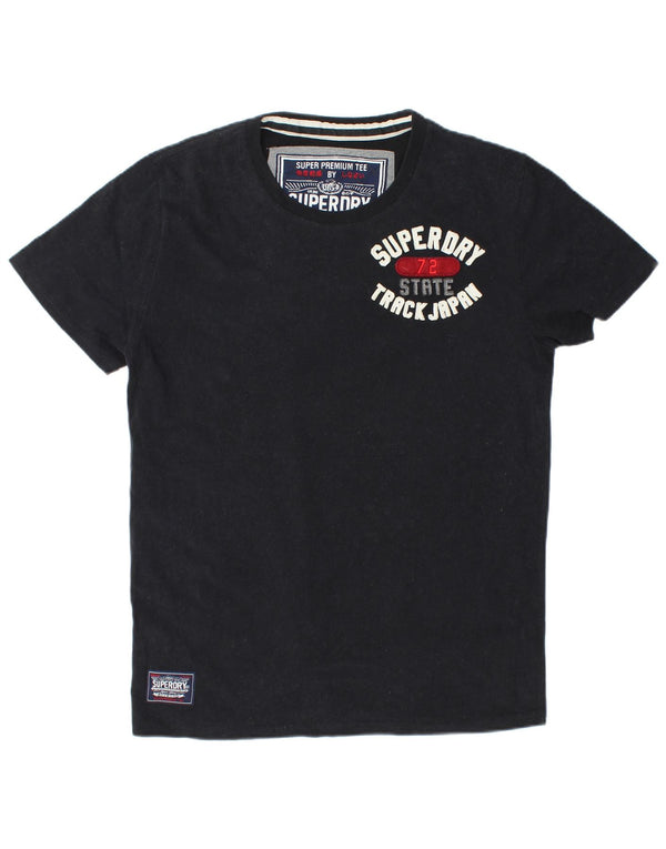 Superdry Mens Graphic T-Shirt Top XL Black Cotton