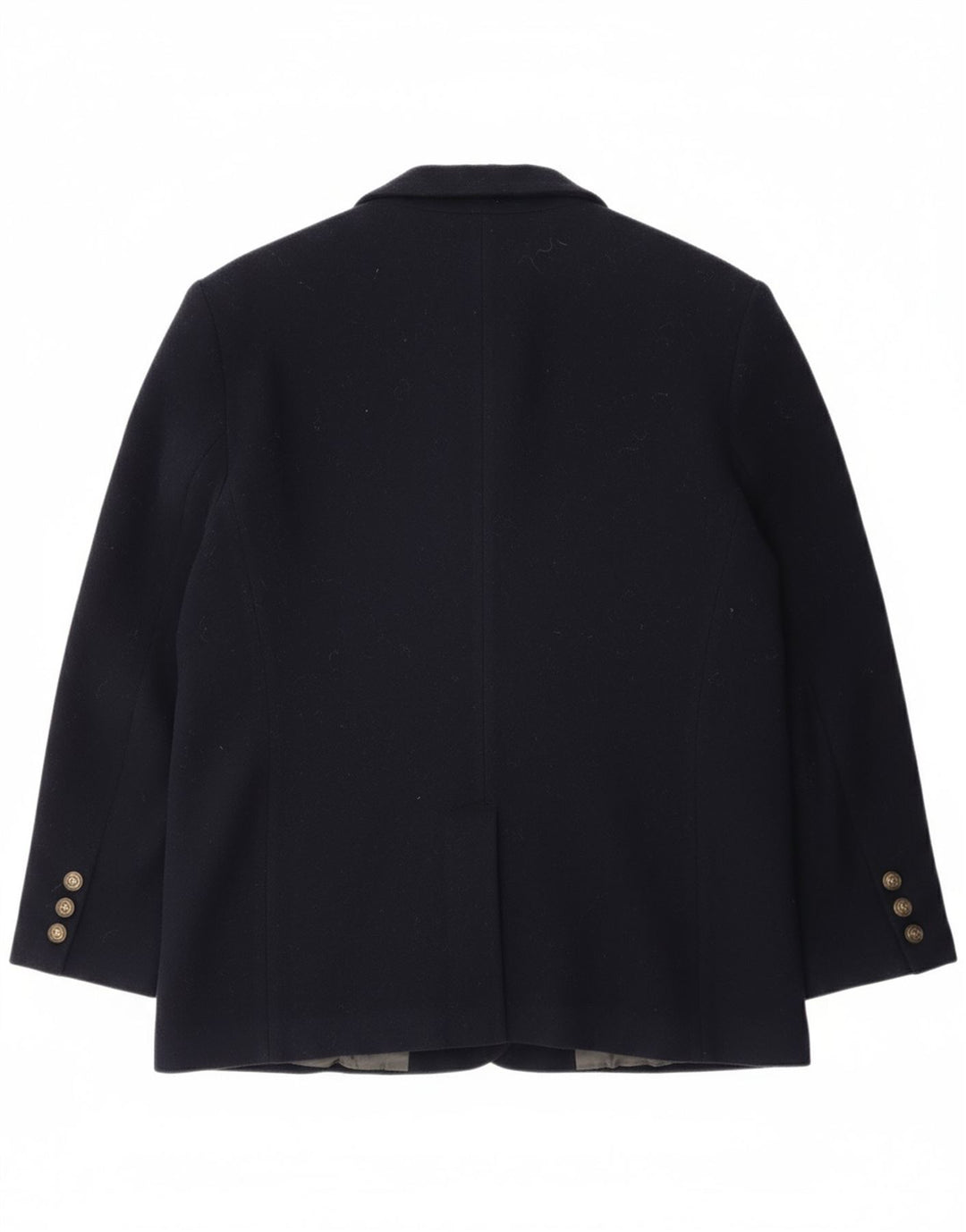 LIBRA Womens 3 Button Blazer Jacket UK 18 XL Navy Blue Wool