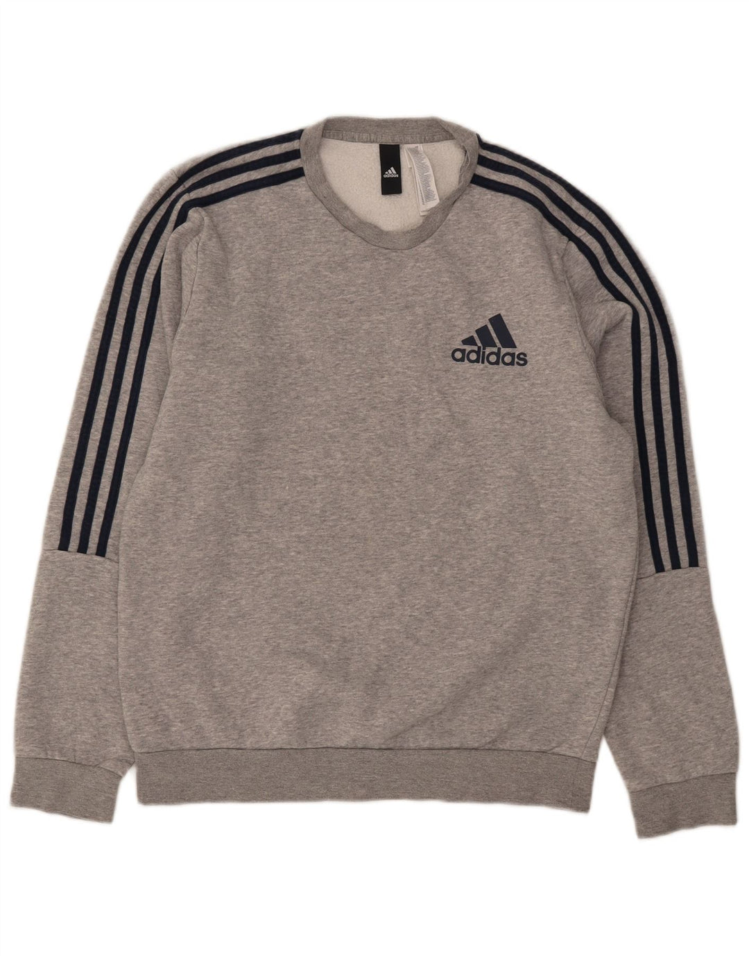 ADIDAS Mens Sweatshirt Jumper Medium Grey Cotton