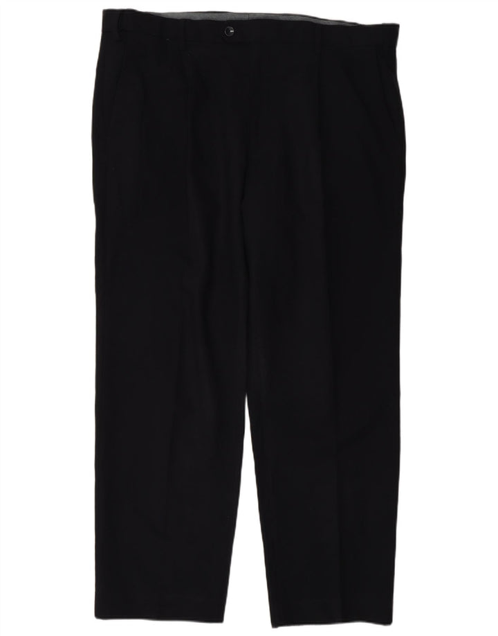 Marks & Spencer Mens Regular Suit Trousers W38 L29 Navy Blue Polyester