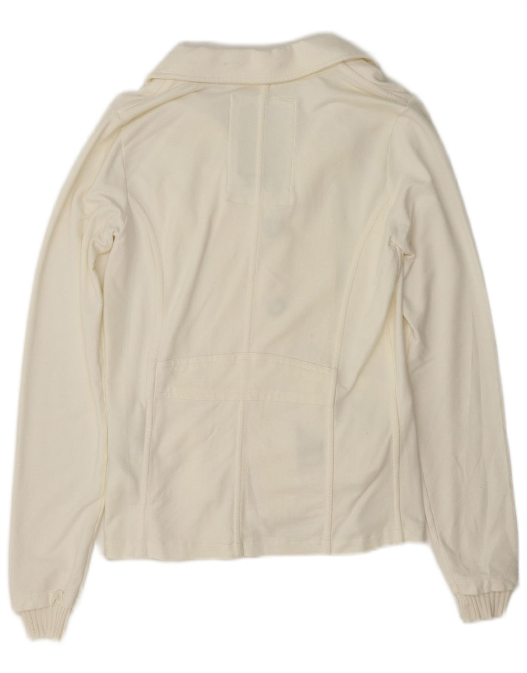 Woolrich Dame 3 Button Blazer Jacket UK 12 Medium Off White Bomuld
