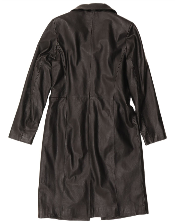Cofi Womens Leather Coat UK 12 Medium Black Leather