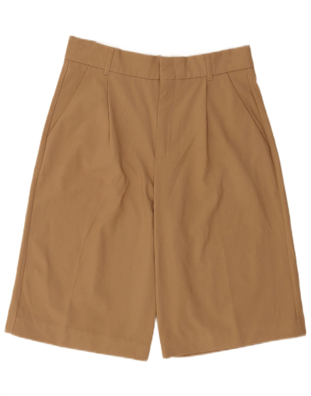Zara kvinders højtaljede chinoshorts Medium W28 brun polyester