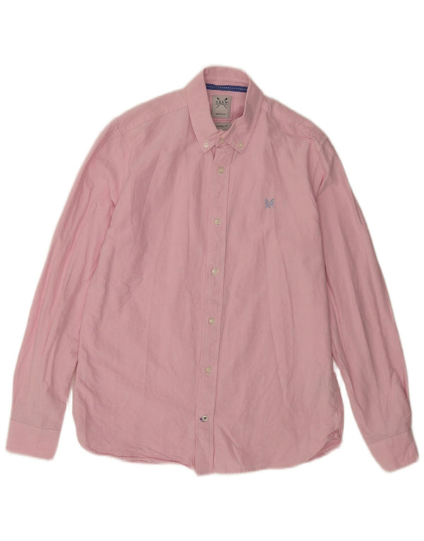 Crew Clothing Mens Tailored Fit Shirt Medium Pink Cotton