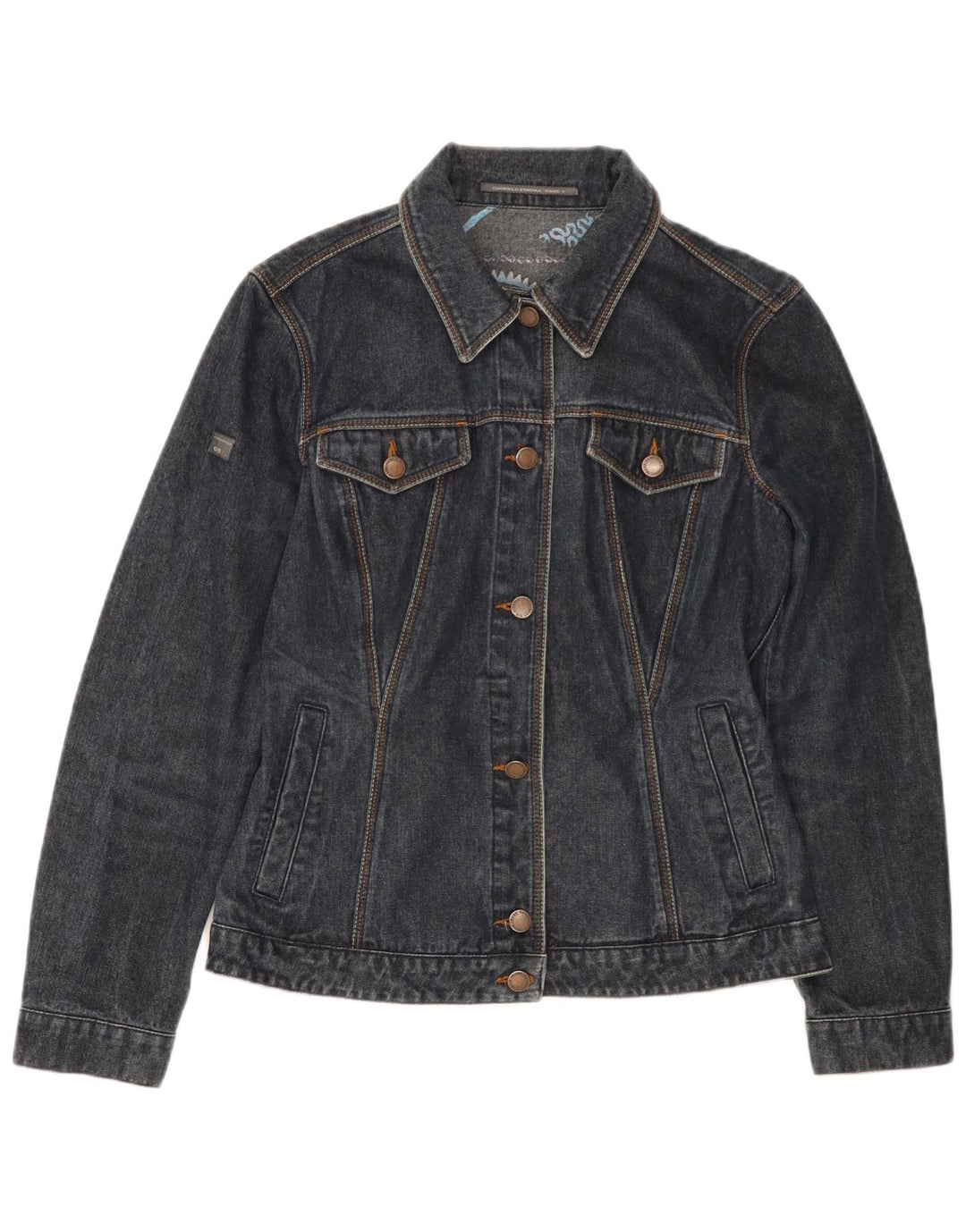 STRENESSE GABRIELE STREHLE Giacca in denim da donna UK 12 Medio Blu Navy