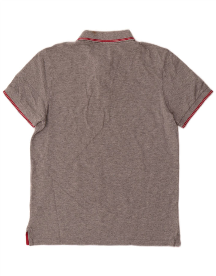 Joules Mens Slim Fit Polo Shirt Medium Grey Cotton