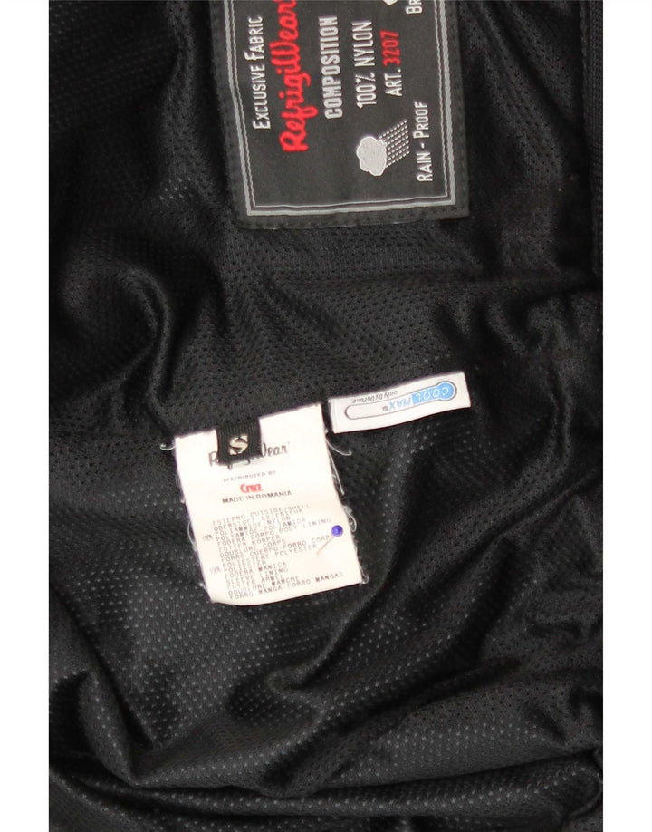 Refrigiwear Mens Rain Jacket UK 36 Small Navy Blue Colourblock Polyamide