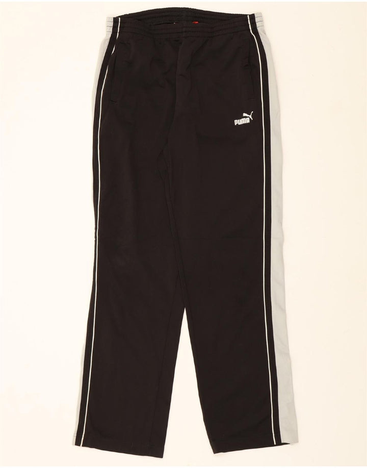 PUMA Mens Tracksuit Trousers Medium  Black Colourblock Polyester Vintage Puma and Second-Hand Puma from Messina Hembry 