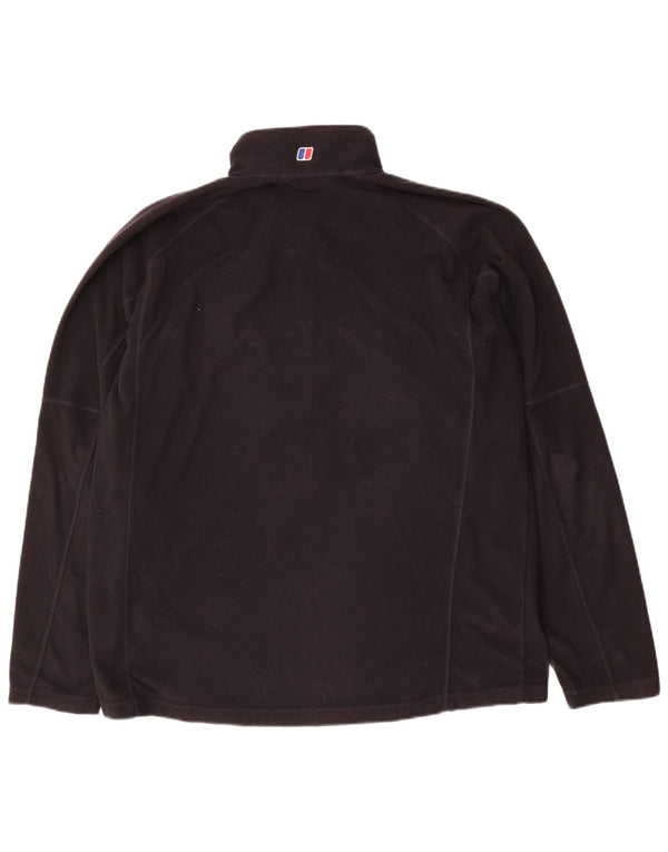 Berghaus Herren-Fleecepullover mit Reißverschluss, XL, Schwarz, Polyester