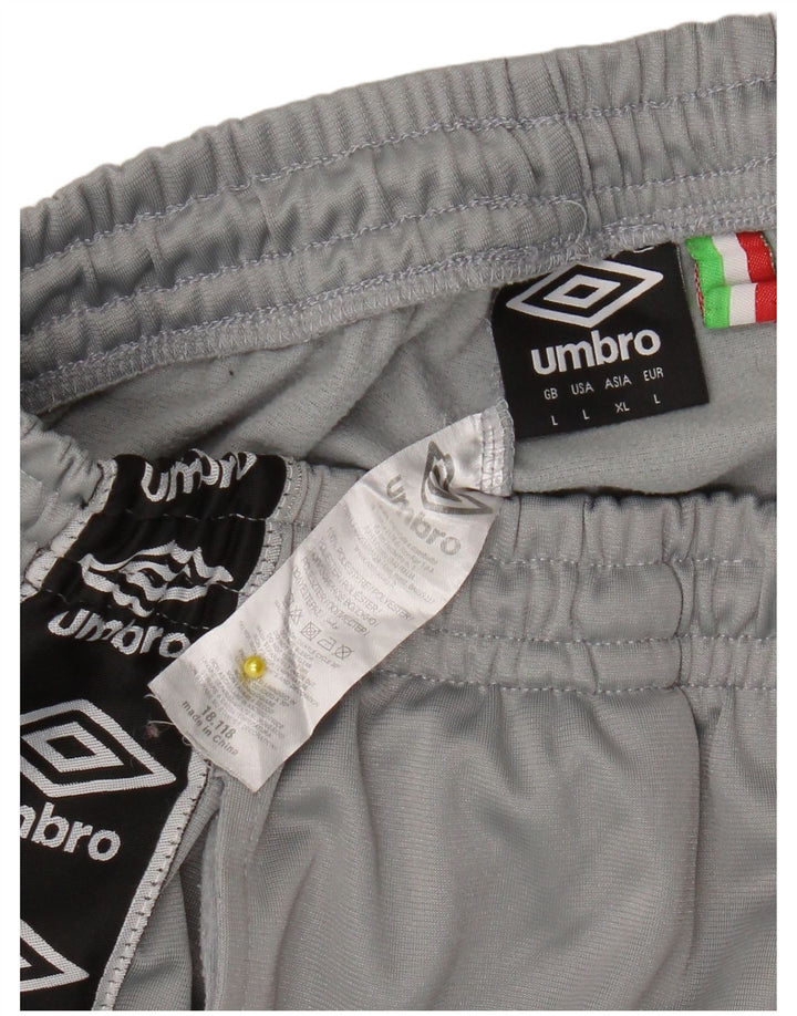 Umbro Mens Graphic Tracksuit Trousers Large  Grey Colourblock Polyester