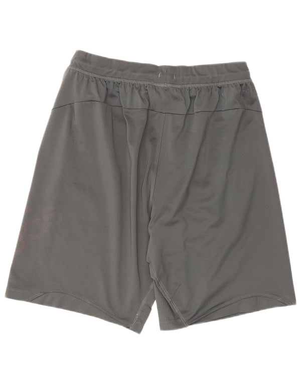 Adidas Mens Graphic Sport Shorts Small Grey Polyester