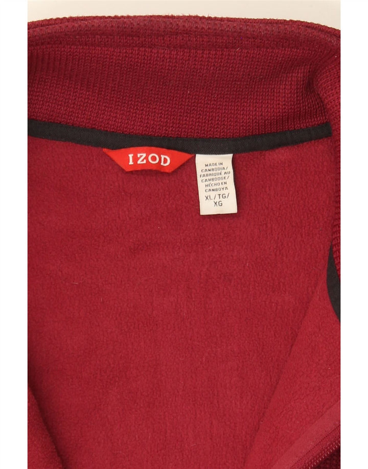 IZOD Womens Tracksuit Top Jacket UK 18 XL Burgundy Polyester Vintage Izod and Second-Hand Izod from Messina Hembry 