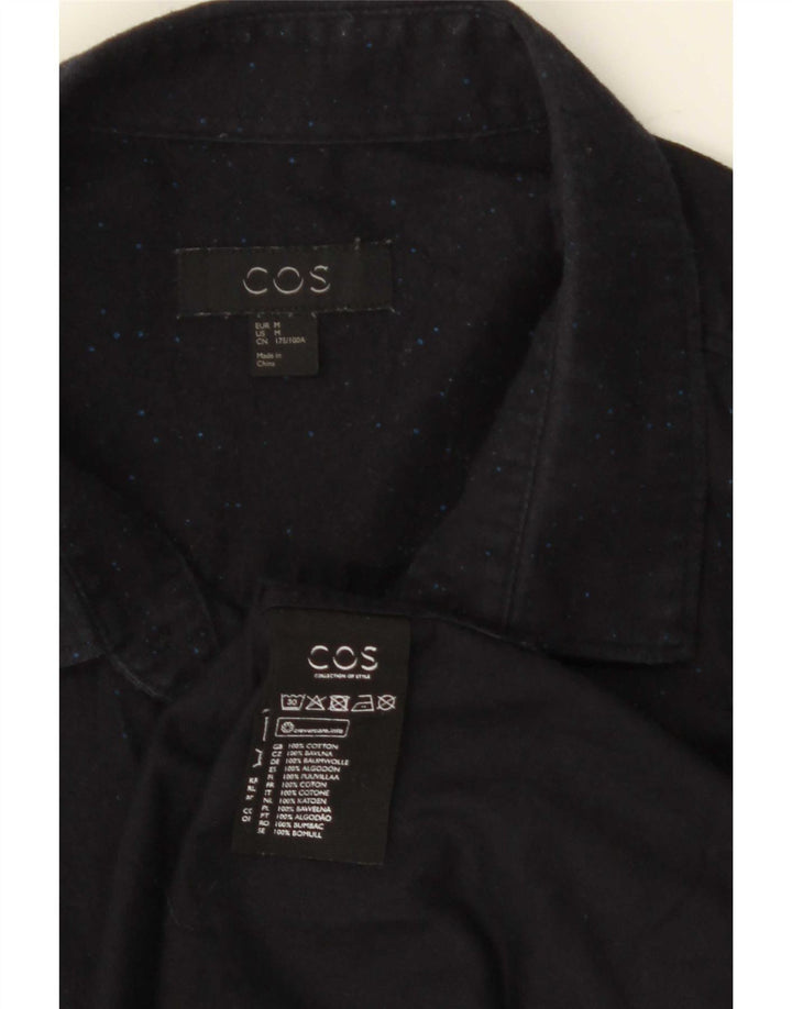 Camicia Cos da uomo in cotone mélange medio blu navy