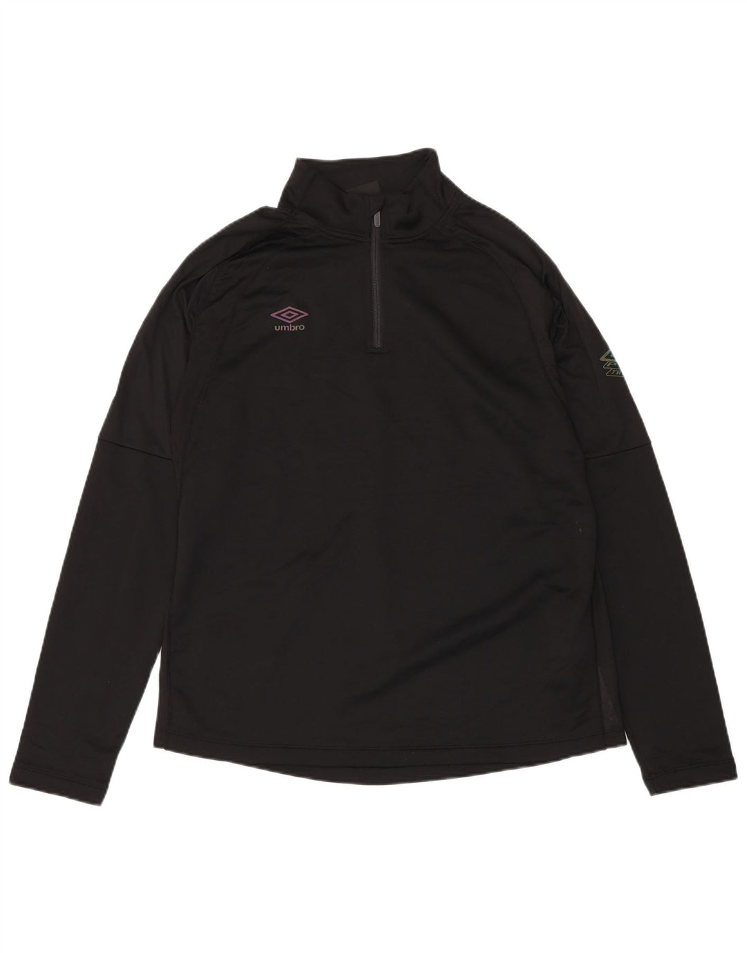 UNDER ARMOUR Mens Graphic Zip Neck Pullover Tracksuit Top Large Black