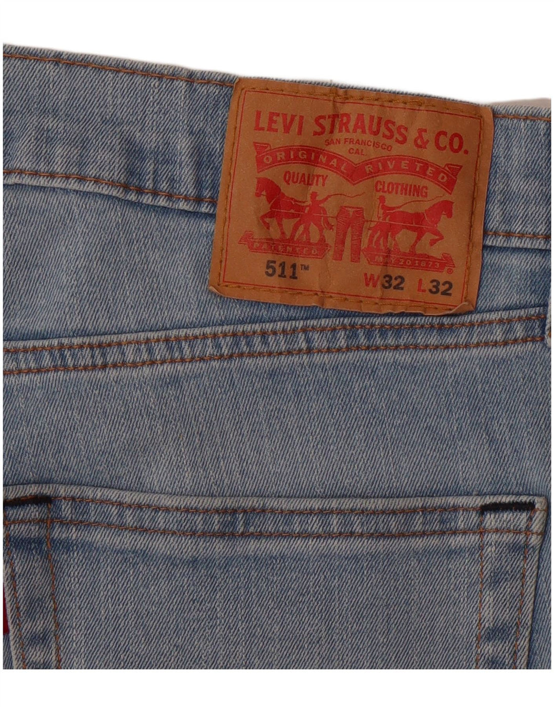 LEVI'S Mens 511 Slim Jeans W32 L32 Blue Cotton