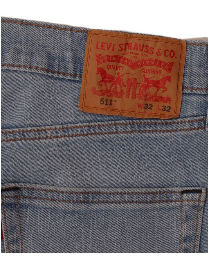 LEVI'S Mens 511 Slim Jeans W32 L32 Blue Cotton